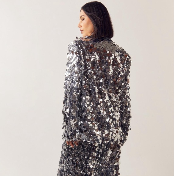 Nasty Gal - Premium Mixed Sequin Double Breasted Blazer - SOLD OUT - worn once - Picture 2 of 8